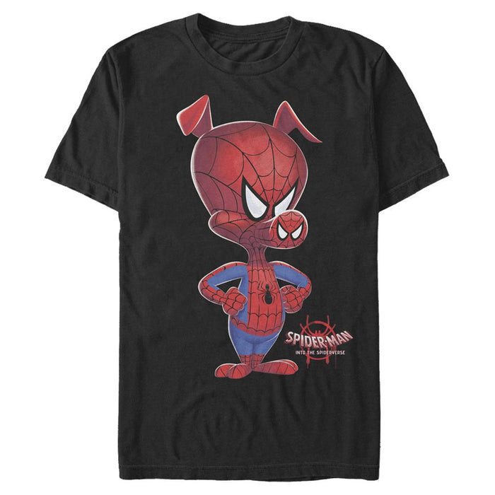 fifth sun Men's Marvel Spider-Man: Into the Spider-Verse Spider-Ham Portrait T-Shirt