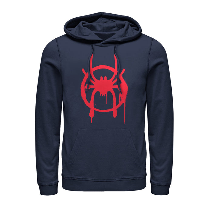 Fifth Sun Men's Marvel Spider-Man: Into The Spider-Verse Symbol Pull Over Hoodie
