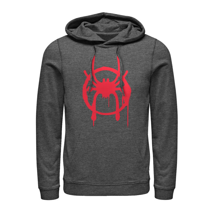 fifth sun Men's Marvel Spider-Man: Into the Spider-Verse Symbol Pull Over Hoodie