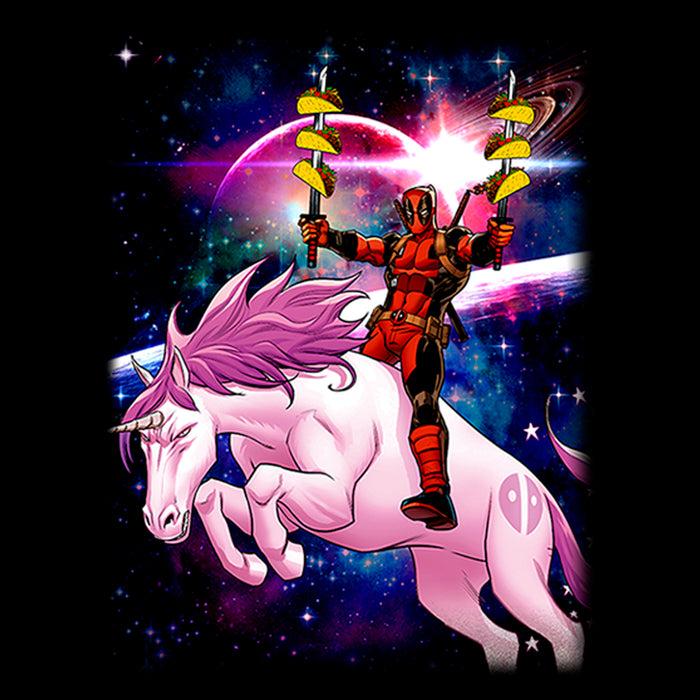 Fifth Sun Men's Marvel Taco Deadpool On Space Unicorn Pull Over Hoodie