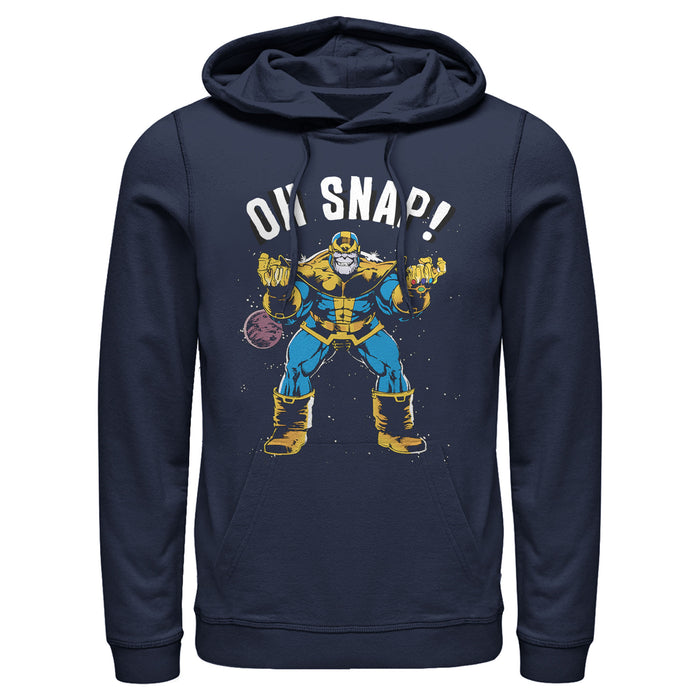 fifth sun Men's Marvel Thanos Retro Oh Snap Pull Over Hoodie