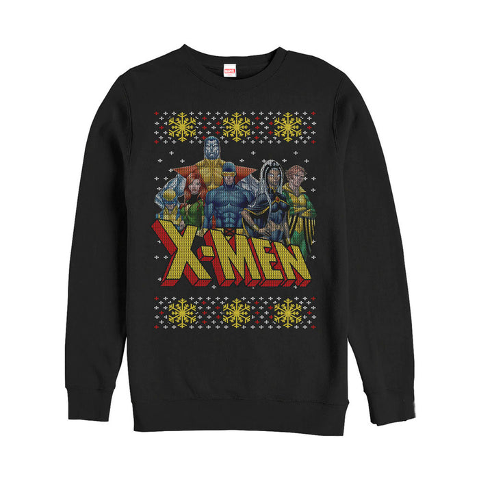 fifth sun Men's Marvel Ugly Christmas X-Men Group Sweatshirt