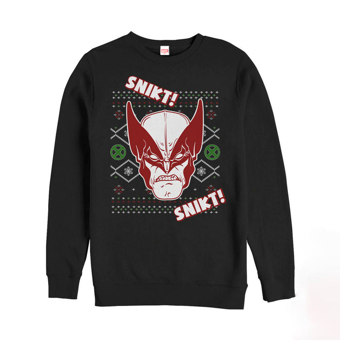 Fifth Sun Men's Marvel Ugly Christmas X-Men Wolverine Snikt Sweatshirt