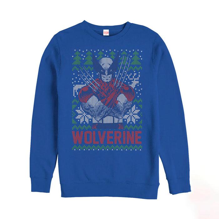 fifth sun Men's Marvel Ugly Christmas X-Men Wolverine Sweatshirt