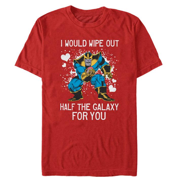 fifth sun Men's Marvel Valentine Thanos Wipe Out Galaxy for You T-Shirt