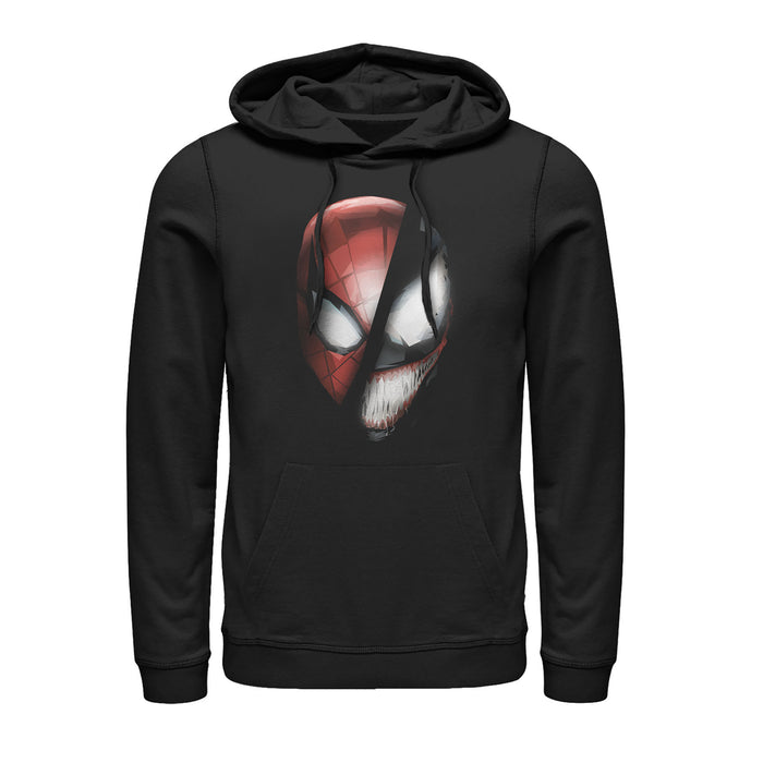 fifth sun Men's Marvel Venom Becomes Spidey Mask Pull Over Hoodie