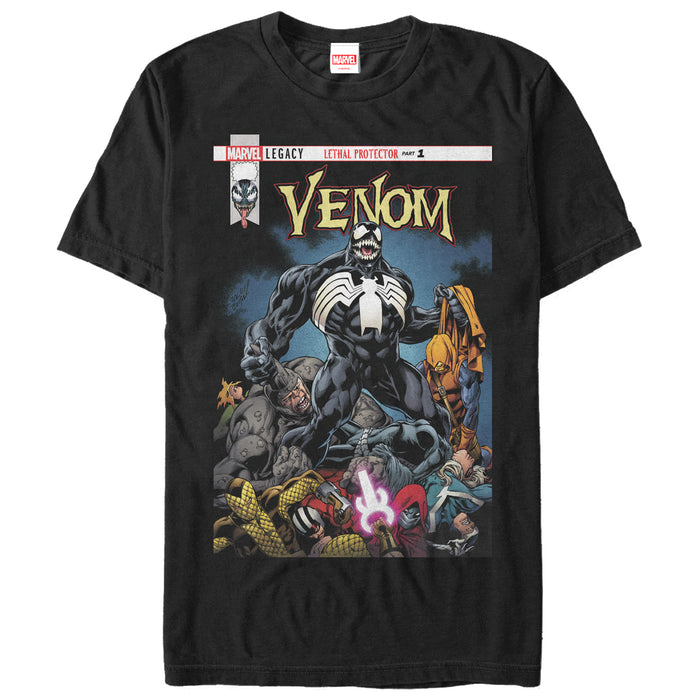 fifth sun Men's Marvel Venom Lethal Protector Pile T-Shirt