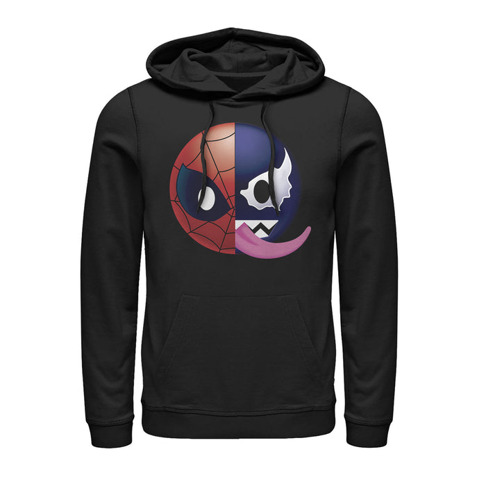 fifth sun Men's Marvel Venom Spider-Man Split Emoji Pull Over Hoodie