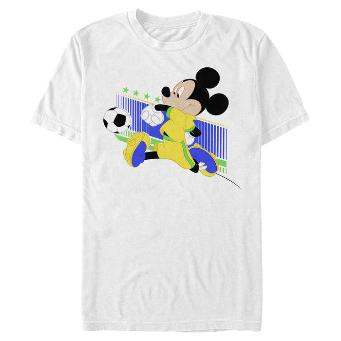 fifth sun Men's Mickey & Friends Mickey Mouse Brazil Soccer Team T-Shirt