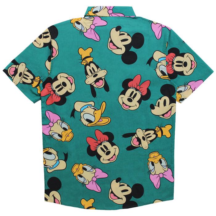 Fifth Sun Men's Mickey & Friends Retro Character Print Button Down Shirt