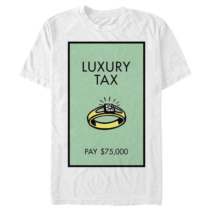 fifth sun Men's Monopoly Luxury Tax Diamond Ring Card T-Shirt