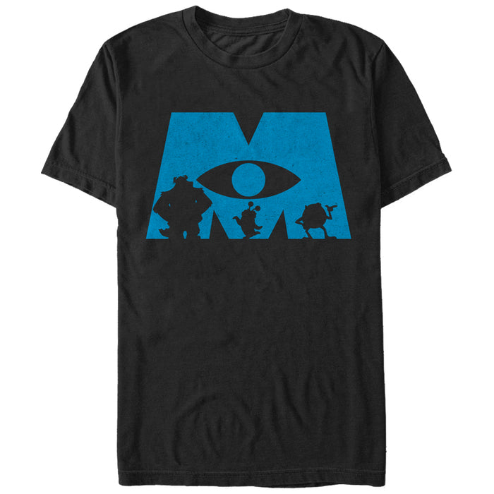 fifth sun Men's Monsters Inc Logo Silhouette T-Shirt