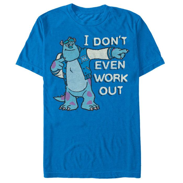 fifth sun Men's Monsters Inc Sulley I Don't Even Work Out T-Shirt
