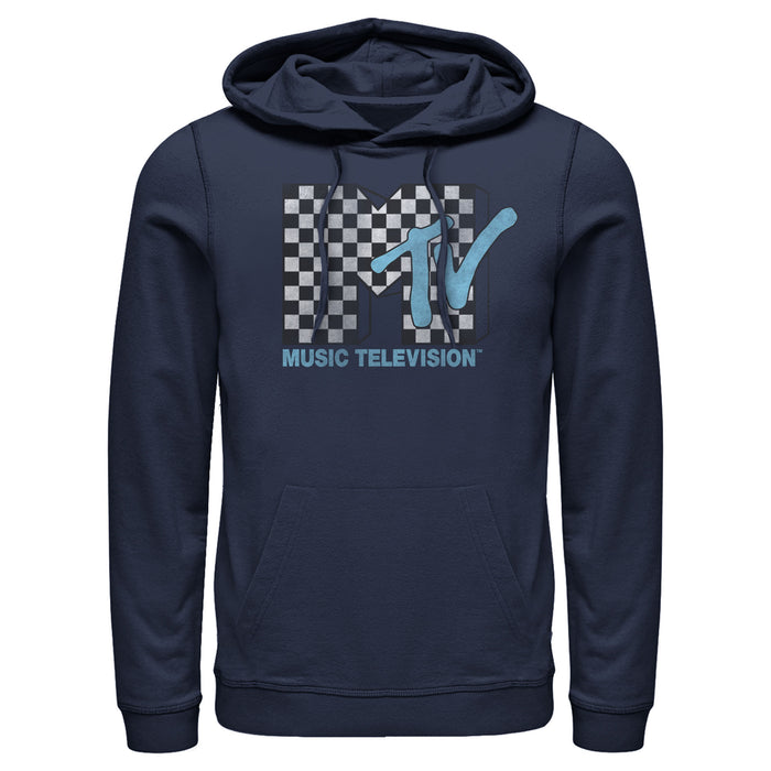 fifth sun Men's MTV Checkered Logo Pull Over Hoodie