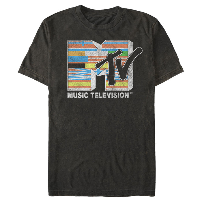 Fifth Sun Men's MTV International Flag Logo T-Shirt