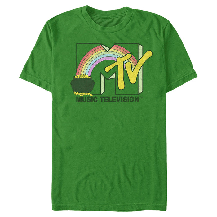 fifth sun Men's MTV St. Patrick's Day Pot of Gold Logo T-Shirt