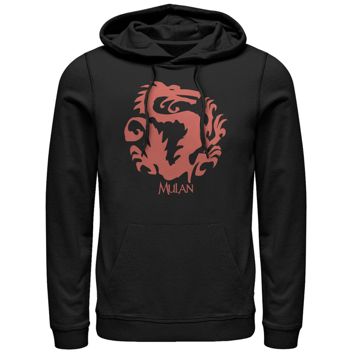 fifth sun Men's Mulan Dragon Symbol Pull Over Hoodie