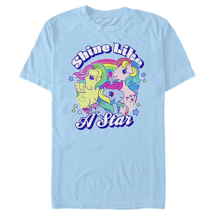 fifth sun Men's My Little Pony Shine Like a Star Circle T-Shirt