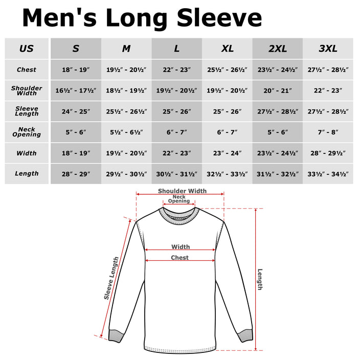 Fifth Sun Men's NASA Text Simple Logo Long Sleeve Shirt