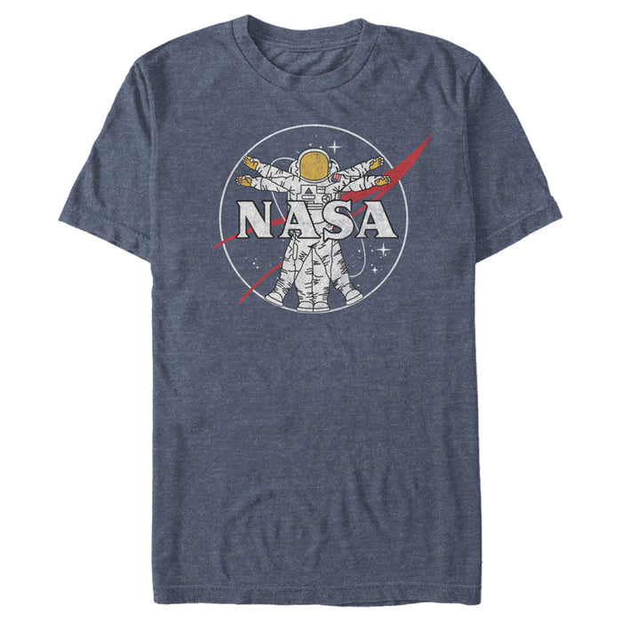Fifth Sun Men's NASA Vitruvian Astronaut Chevron Logo T-Shirt