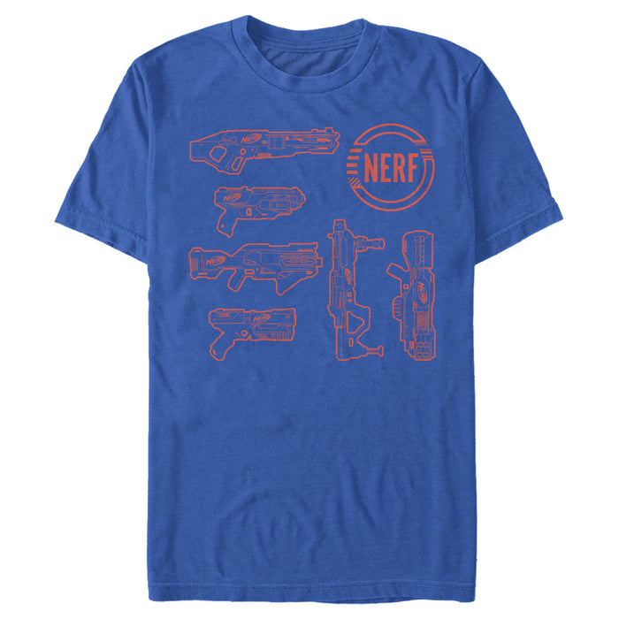 fifth sun Men's Nerf Favorite Blaster Outline T-Shirt