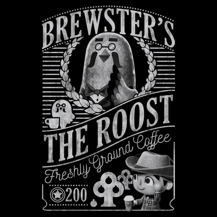 Fifth Sun Men's Nintendo Animal Crossing Brewster's The Roost Pull Over Hoodie