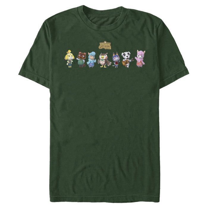 fifth sun Men's Nintendo Animal Crossing Character Lineup T-Shirt