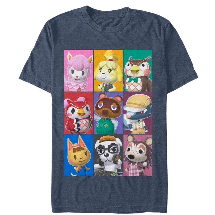 fifth sun Men's Nintendo Animal Crossing Characters T-Shirt