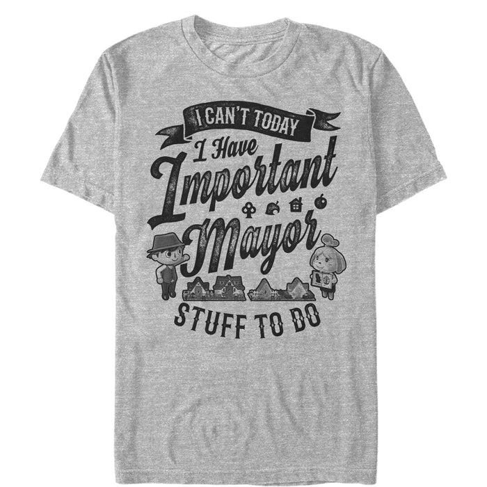 fifth sun Men's Nintendo Animal Crossing Important Mayor Stuff T-Shirt