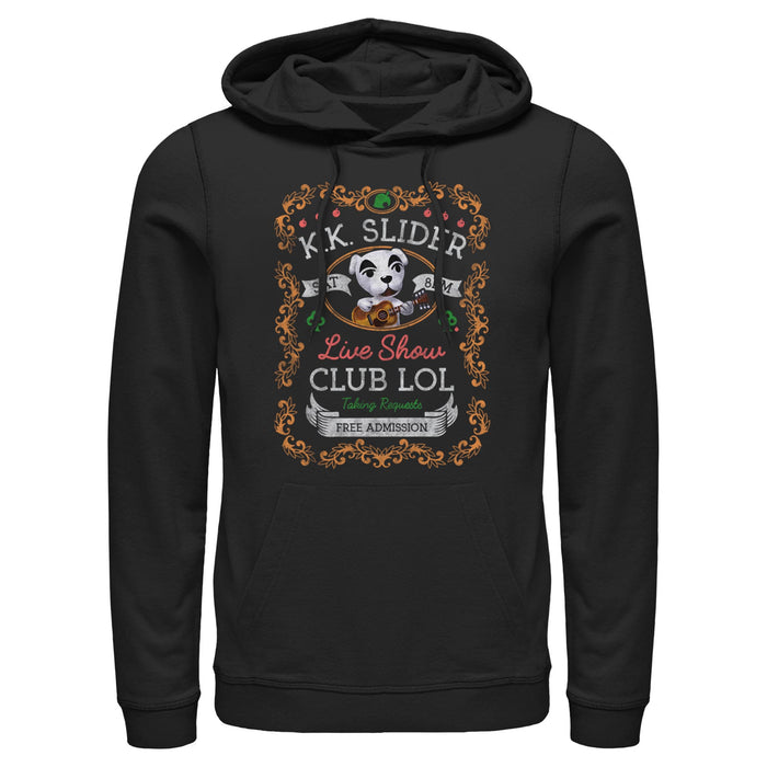 fifth sun Men's Nintendo Animal Crossing K.K. Slider Live Show Pull Over Hoodie