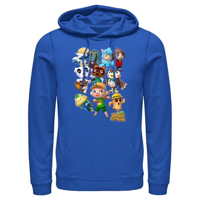 fifth sun Men's Nintendo Animal Crossing New Leaf Gang Pull Over Hoodie