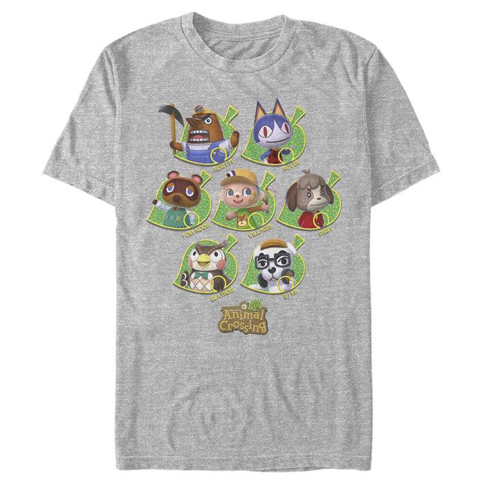 fifth sun Men's Nintendo Animal Crossing New Leaf Towns People T-Shirt