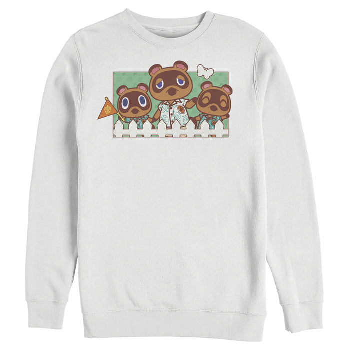 Fifth Sun Men's Nintendo Animal Crossing Nook Family Portrait Sweatshirt