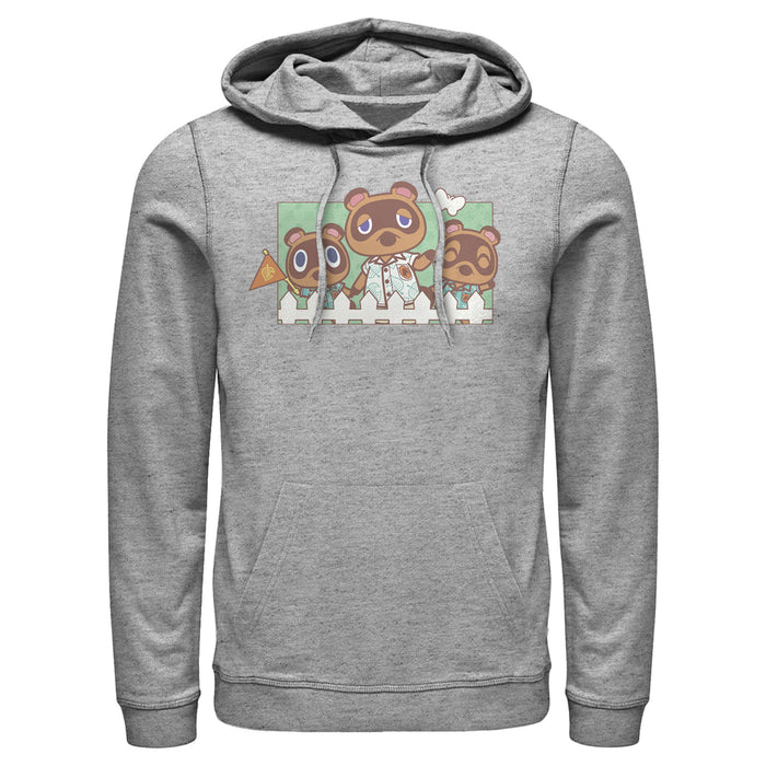 fifth sun Men's Nintendo Animal Crossing Nook Family Portrait Pull Over Hoodie