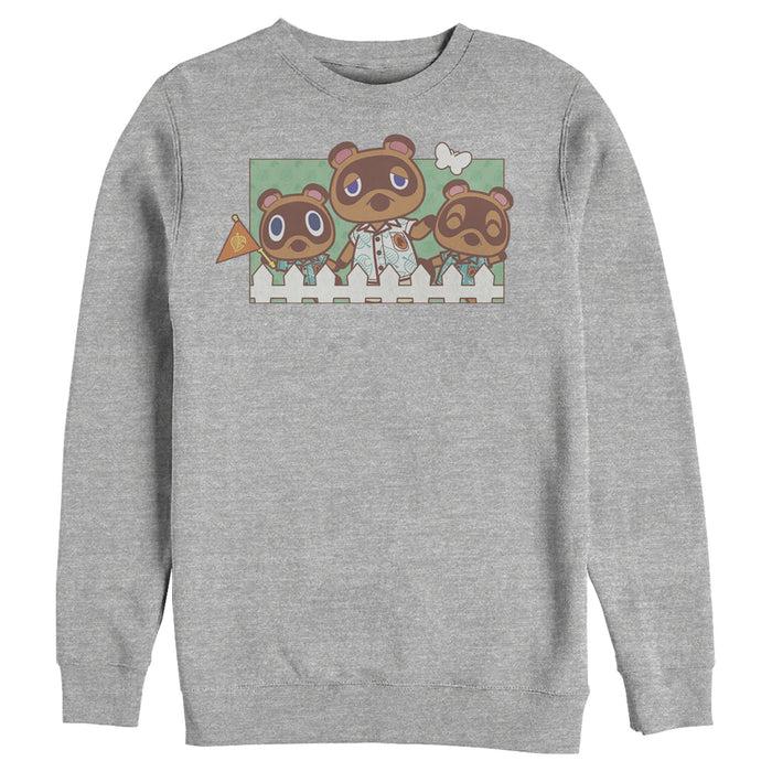 fifth sun Men's Nintendo Animal Crossing Nook Family Portrait Sweatshirt