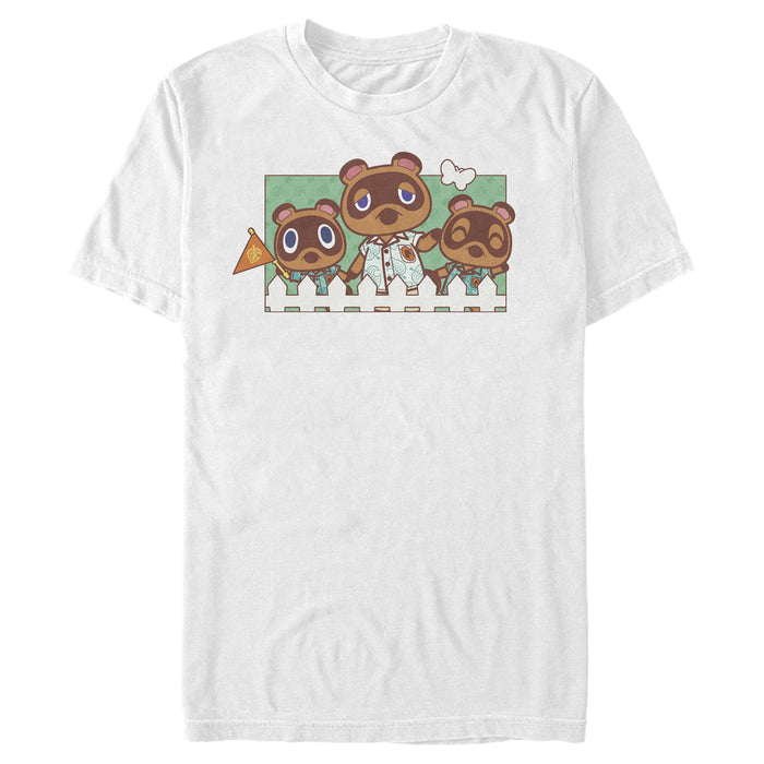 fifth sun Men's Nintendo Animal Crossing Nook Family Portrait T-Shirt