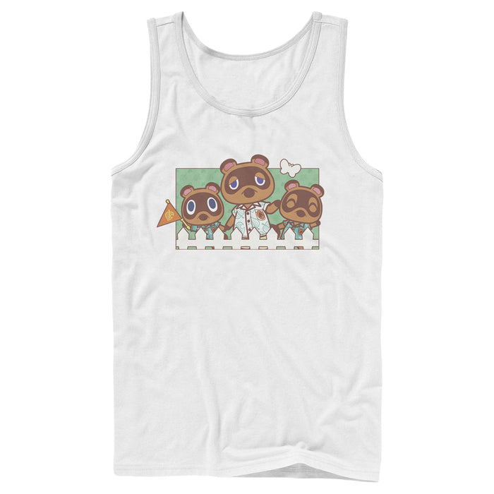 fifth sun Men's Nintendo Animal Crossing Nook Family Portrait Tank Top
