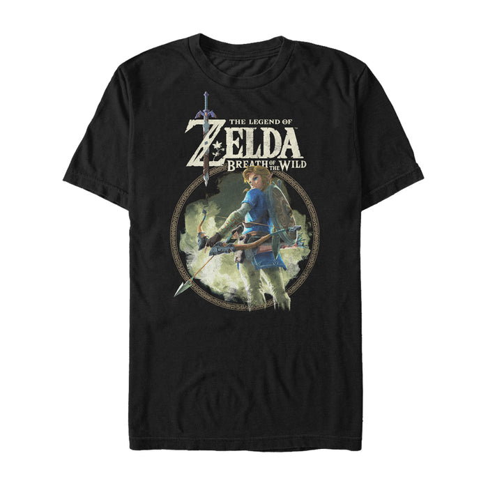 fifth sun Men's Nintendo Legend of Zelda Breath of the Wild Circle T-Shirt