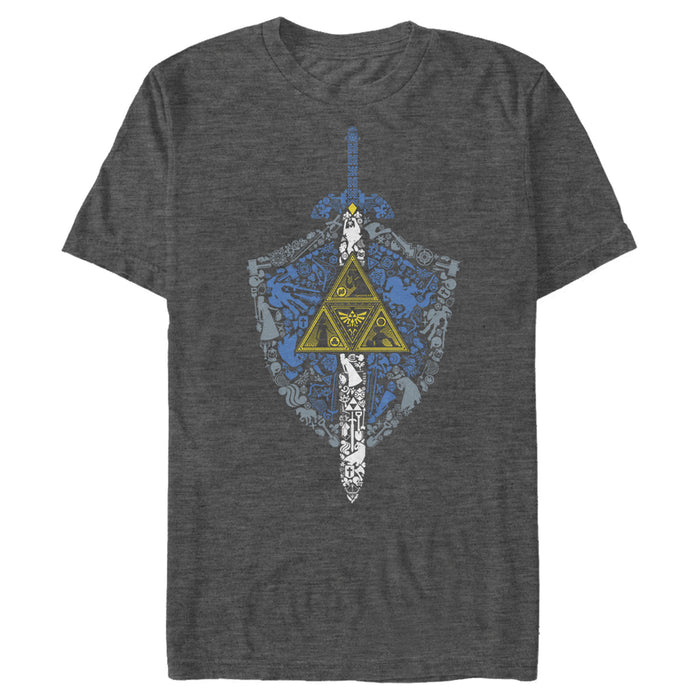 fifth sun Men's Nintendo Legend of Zelda Hidden Pattern T-Shirt
