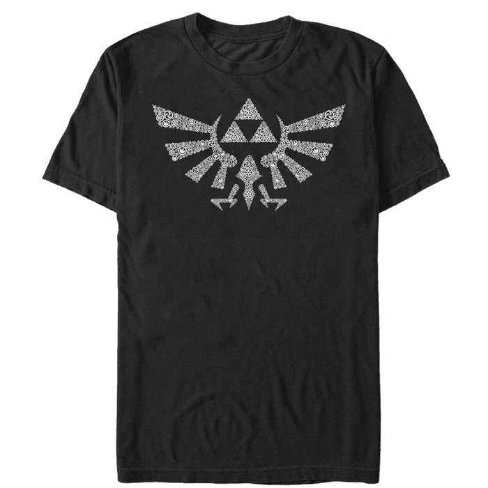 fifth sun Men's Nintendo Legend of Zelda Hylian Crest Hidden Pattern T-Shirt