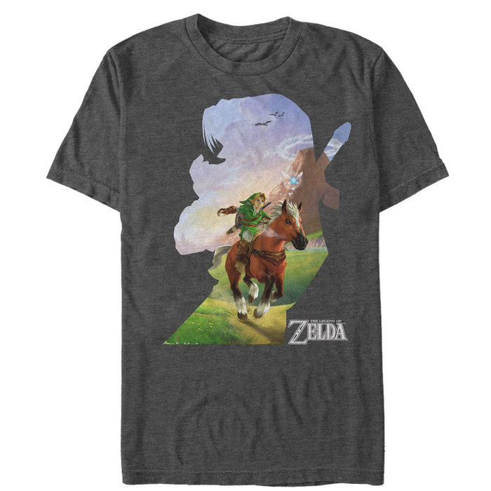 fifth sun Men's Nintendo Legend of Zelda Link Silhouette T-Shirt