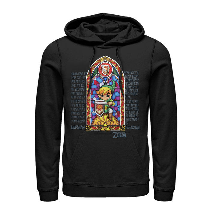 fifth sun Men's Nintendo Legend of Zelda Stained Glass Pull Over Hoodie