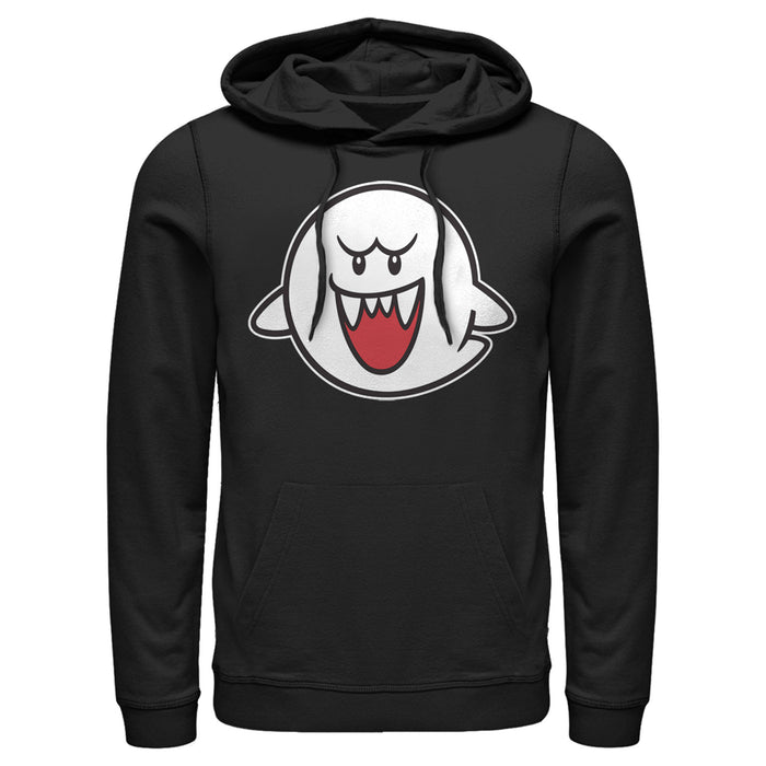 fifth sun Men's Nintendo Mario Boo Ghost Pull Over Hoodie