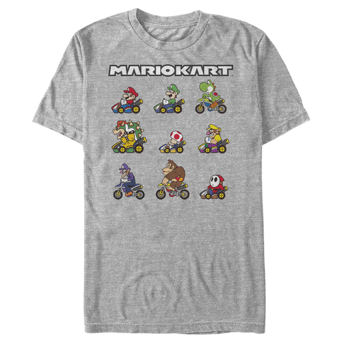 fifth sun Men's Nintendo Mario Kart Character Panel T-Shirt