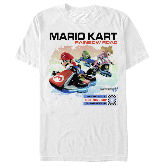 fifth sun Men's Nintendo Mario Kart Rainbow Road T-Shirt