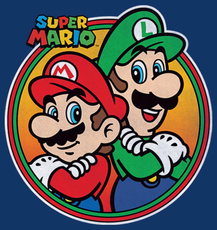 Fifth Sun Men's Nintendo Mario Luigi Back To Back Pull Over Hoodie