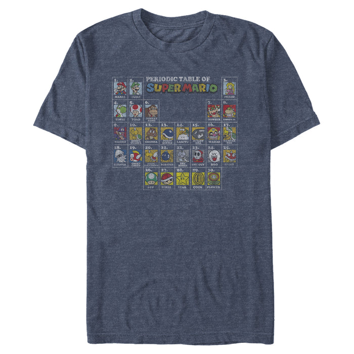 fifth sun Men's Nintendo Periodic Table of Super Mario T-Shirt