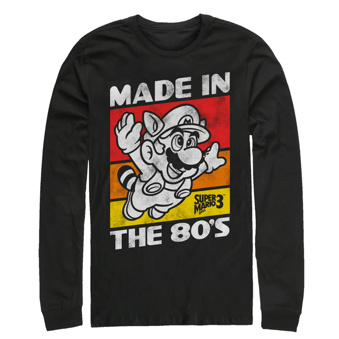 fifth sun Men's Nintendo Raccoon Mario Made in the 80's Long Sleeve Shirt fifth sun Men's Nintendo Raccoon Mario Made in the 80's Long Sleeve Shirt