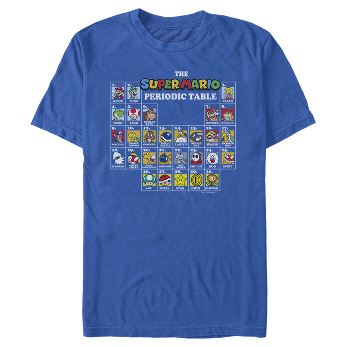 fifth sun Men's Nintendo Super Mario Periodic Table T-Shirt