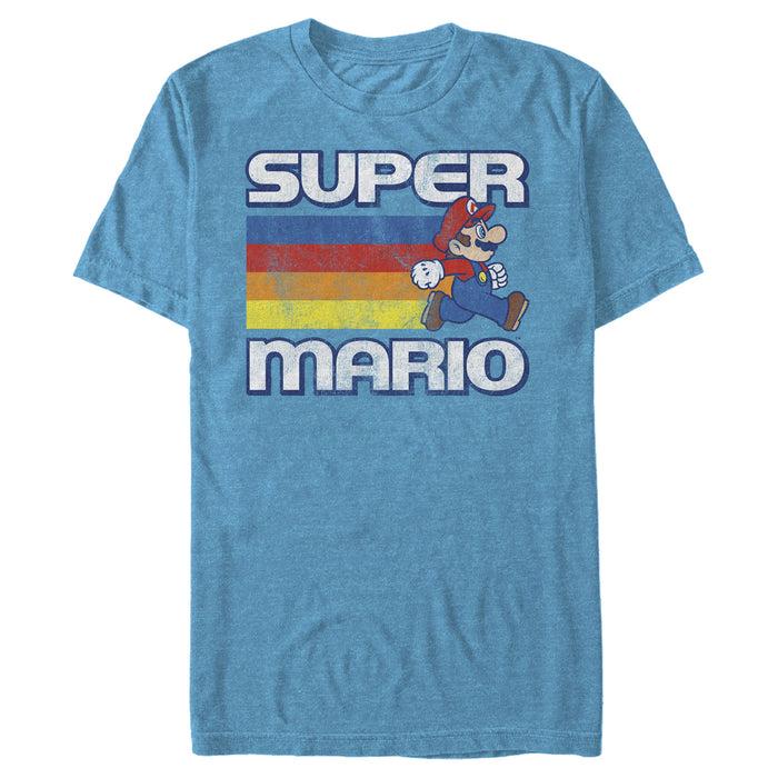 Fifth Sun Men's Nintendo Super Mario Rainbow Stripes T-Shirt